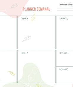 Planner Semanal Folhas