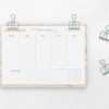 Arquivo digital - Planner de mesa semanal minimalista