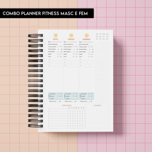 Miolo Digital - Planner Fitness Masculino e Feminino