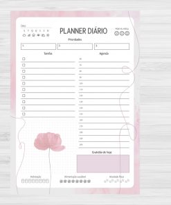 Alternative view of Arquivo digital - Planner Diário Watercolor