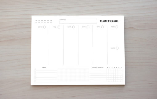 Arquivo digital - Planner semanal Minimalista