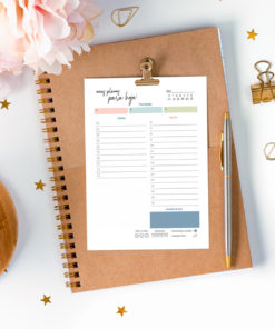 Arquivo digital - Planner diário Cores