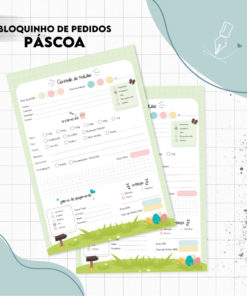 Arquivo digital - Bloquinho de pedidos Páscoa