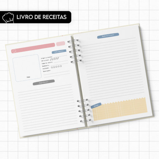 Miolo digital - Caderno de receitas Colors