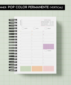 Miolo digital - Planner Pop Color Permanente | Vertical