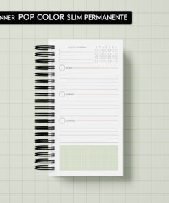 Miolo digital - Planner Pop Color Permanente | Slim