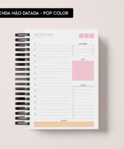 Miolo digital - Agenda Pop Color Não Datado