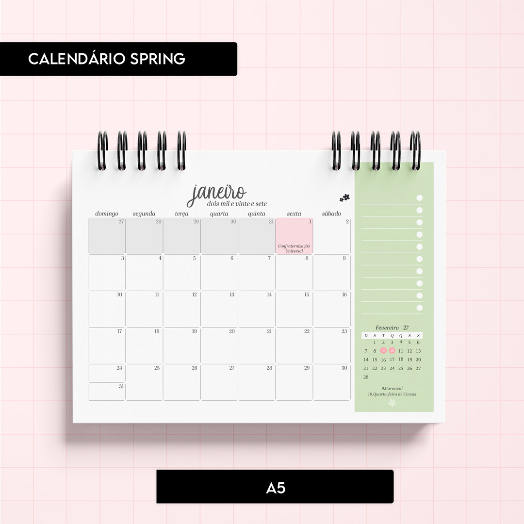 Arquivo digital - Calendário Spring 2027