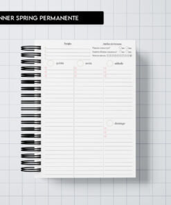 Miolo digital - Planner Spring Permanente